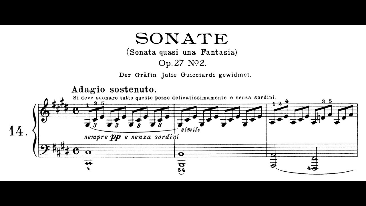 Beethoven Moonlight Sonata Analysis Complete Guide 12 Beethoven: Sonata quasi una fantasia, No.14 in C# Minor, "Moonlight" (Lortie, Jando)