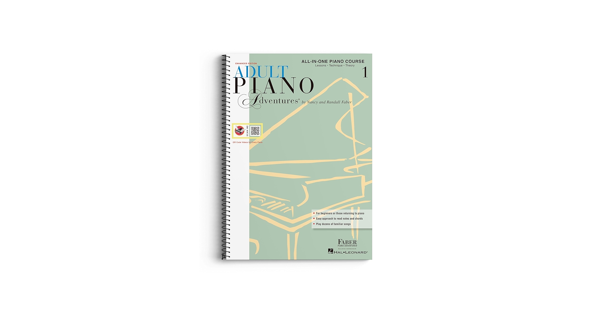 Top Easy-to-Read Piano Music Books for Seniors List 8 Adult Piano Adventures: All in One Course - Book 1 | Faber Beginner Method Piano Book for Adults with Chords and Music Notation | Piano Sheet Music and Theory for Self Learners